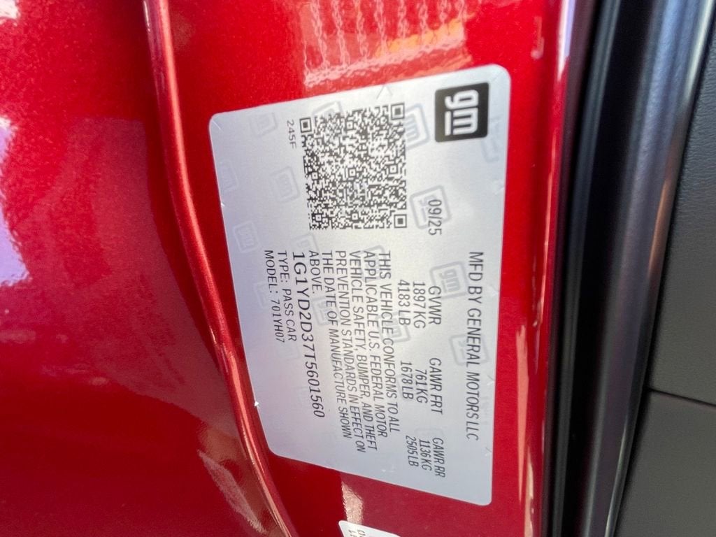 2026 Chevrolet Corvette Z06 1LZ