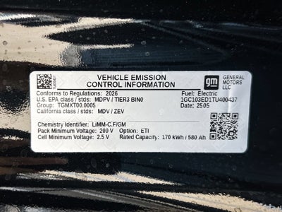 2026 Chevrolet Silverado EV Extended Range Trail Boss