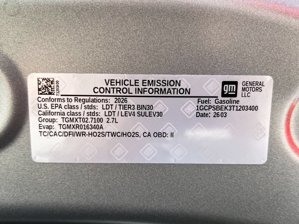 2026 Chevrolet Colorado WT