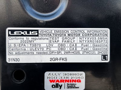 2022 Lexus RC 350 RC 350 F SPORT